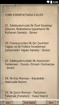 TYT ve AYT İçin Edebiyatımızda İlkler android App screenshot 0